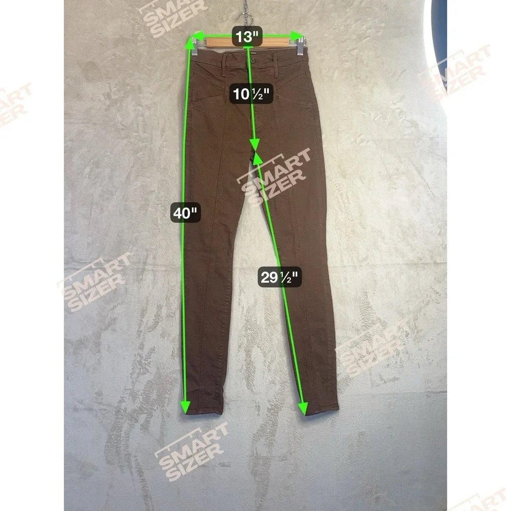 MOTHER 26 High Waisted Looker Skinny Jeans‎ Women Brown